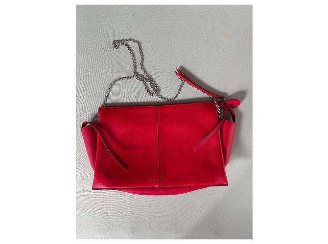 Clutch in pelle Tri-Fold di Céline Rosso - vista 7