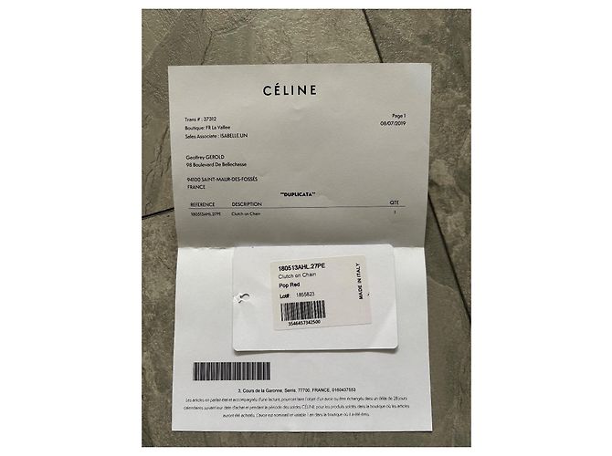 Clutch in pelle Tri-Fold di Céline Rosso - vista 8