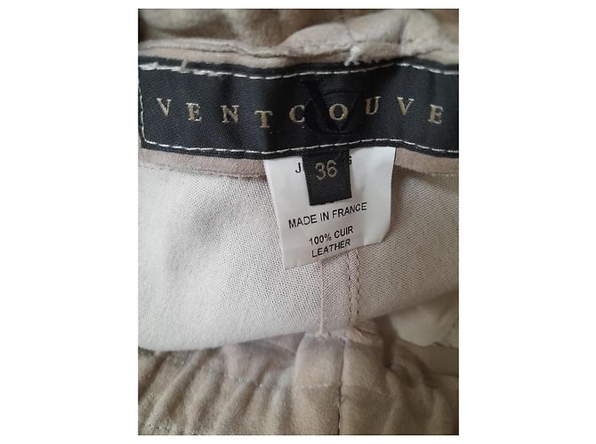 Leggings Ventcouvert de nubuck beige - vista 2