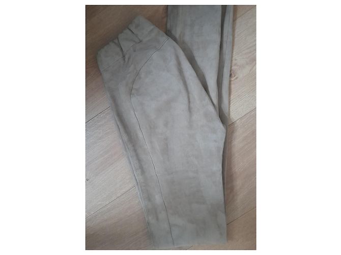 Leggings Ventcouvert de nubuck beige - vista 3