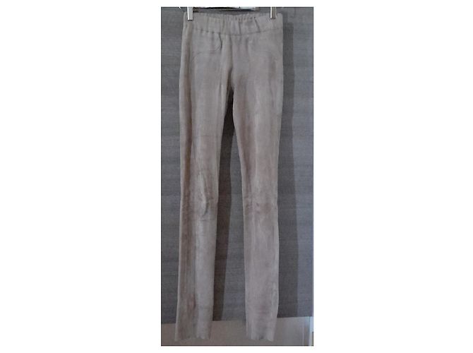 Leggings Ventcouvert de nubuck beige - vista 4