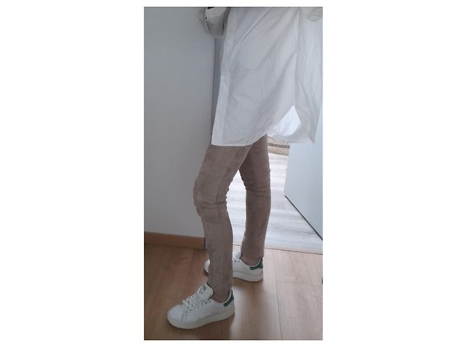 Leggings Ventcouvert de nubuck beige - vista 6