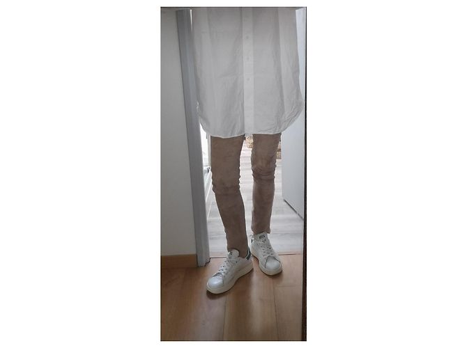 Leggings Ventcouvert de nubuck beige - vista 8