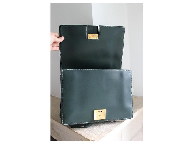 Borsa a mano Céline Tab Bag in pelle verde abete Verde scuro - vista 12
