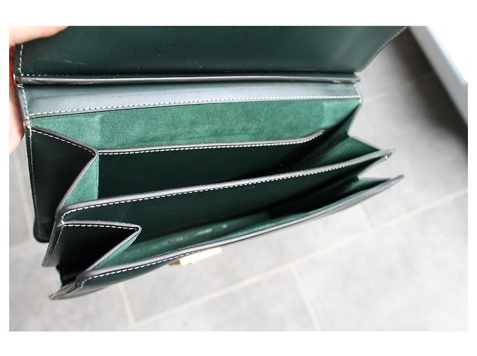 Borsa a mano Céline Tab Bag in pelle verde abete Verde scuro - vista 15