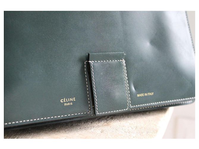 Borsa a mano Céline Tab Bag in pelle verde abete Verde scuro - vista 2