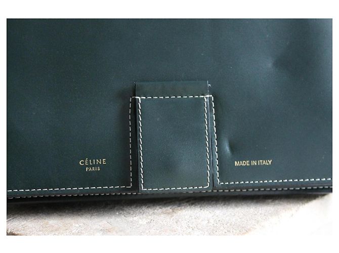 Borsa a mano Céline Tab Bag in pelle verde abete Verde scuro - vista 3