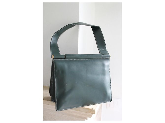 Borsa a mano Céline Tab Bag in pelle verde abete Verde scuro - vista 6