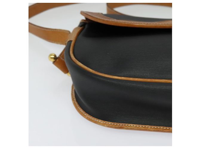 Borsa a spalla Christian Dior in pelle nera e oro Auth BA2030 Nero D'oro - vista 14