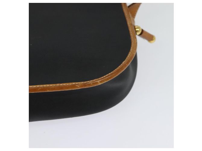 Borsa a spalla Christian Dior in pelle nera e oro Auth BA2030 Nero D'oro - vista 16