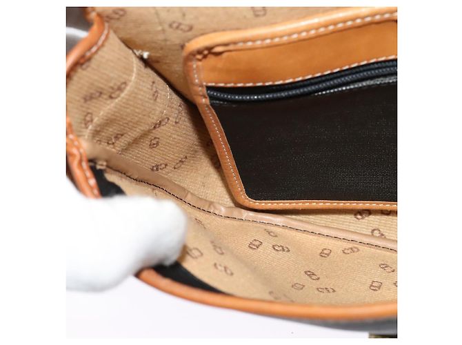 Borsa a spalla Christian Dior in pelle nera e oro Auth BA2030 Nero D'oro - vista 19