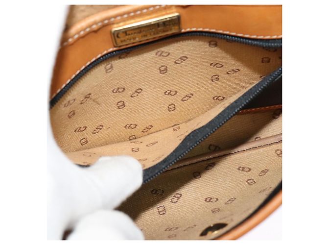 Borsa a spalla Christian Dior in pelle nera e oro Auth BA2030 Nero D'oro - vista 20