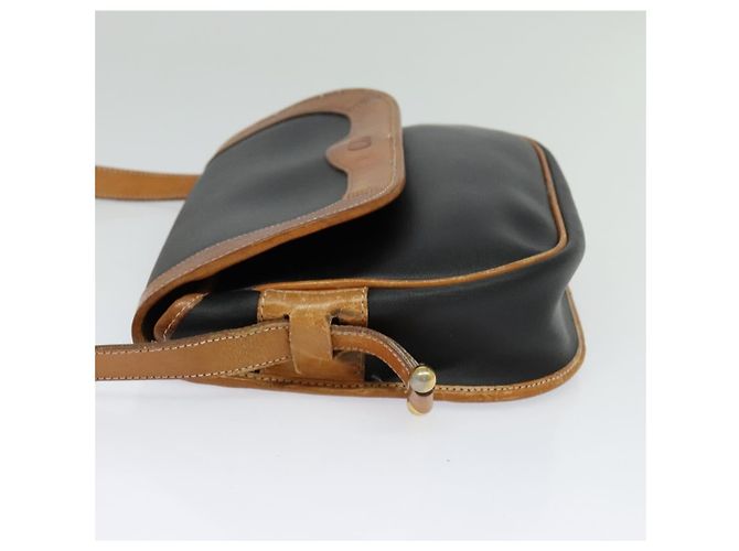 Borsa a spalla Christian Dior in pelle nera e oro Auth BA2030 Nero D'oro - vista 3