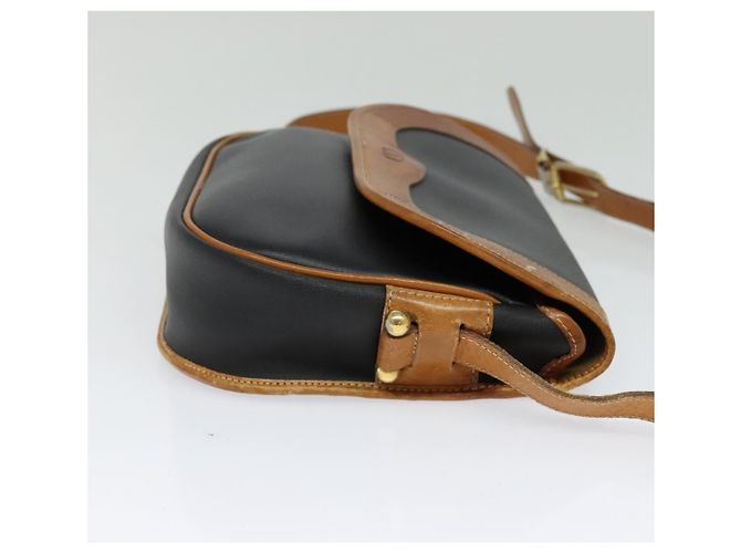 Borsa a spalla Christian Dior in pelle nera e oro Auth BA2030 Nero D'oro - vista 4