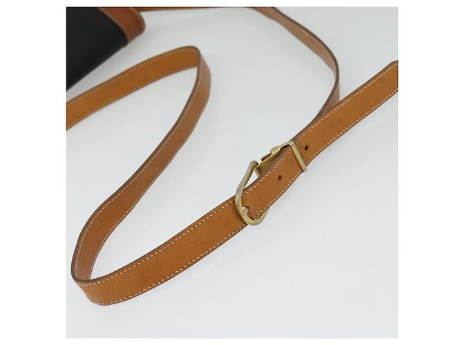 Borsa a spalla Christian Dior in pelle nera e oro Auth BA2030 Nero D'oro - vista 7