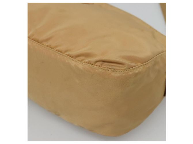 PRADA Borsa a Spalla Nylon Beige Argento Auth 123907 - vista 14