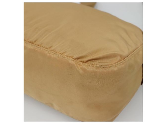 PRADA Borsa a Spalla Nylon Beige Argento Auth 123907 - vista 16