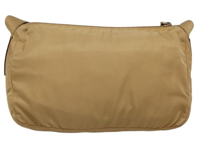 PRADA Borsa a Spalla Nylon Beige Argento Auth 123907 - vista 2