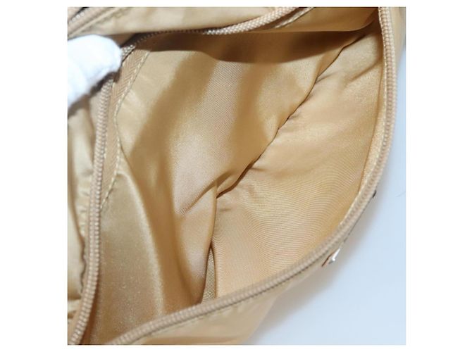PRADA Borsa a Spalla Nylon Beige Argento Auth 123907 - vista 24
