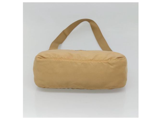 PRADA Borsa a Spalla Nylon Beige Argento Auth 123907 - vista 5
