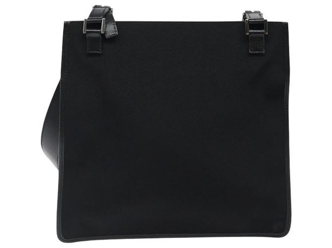 Borsa a Spalla GUCCI Nylon Nero Argento 92560 Auth ep8886 - vista 2