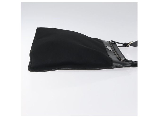 Borsa a Spalla GUCCI Nylon Nero Argento 92560 Auth ep8886 - vista 3