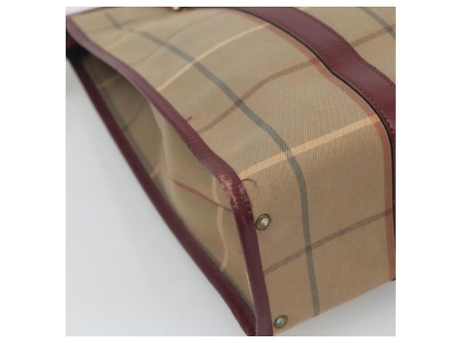 Autre Marque Borsa Tote Burberrys Nova Check in tela beige oro Auth sw663 D'oro - vista 14