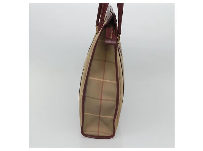 Autre Marque Borsa Tote Burberrys Nova Check in tela beige oro Auth sw663 D'oro - vista 3