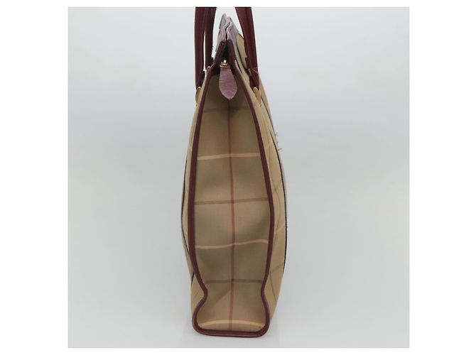 Autre Marque Borsa Tote Burberrys Nova Check in tela beige oro Auth sw663 D'oro - vista 4