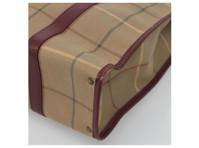 Autre Marque Borsa Tote Burberrys Nova Check in tela beige oro Auth sw663 D'oro - vista 9