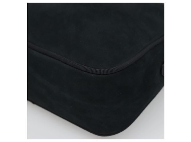 Borsa a Spalla Vala in Camoscio Blu Navy e Oro Auth gh061 di Salvatore Ferragamo D'oro - vista 15
