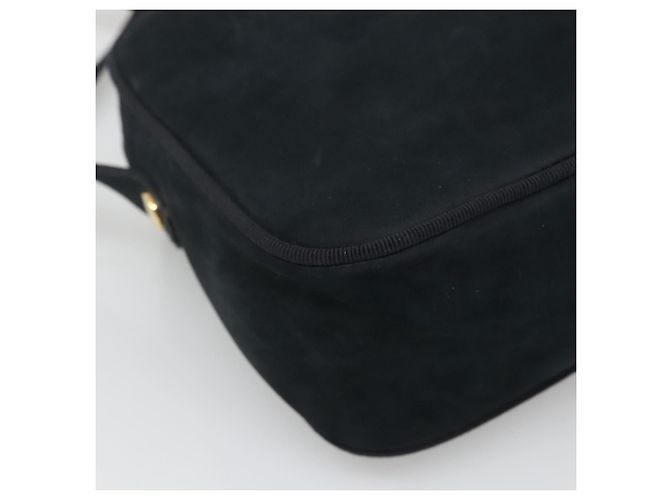 Borsa a Spalla Vala in Camoscio Blu Navy e Oro Auth gh061 di Salvatore Ferragamo D'oro - vista 16