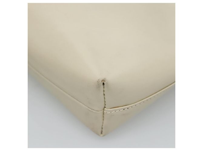 LOEWE Pouch Pelle Bianca Auth bs25555 Bianco - vista 15