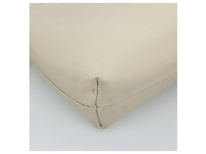 LOEWE Pouch Pelle Bianca Auth bs25555 Bianco - vista 16