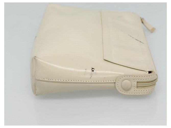 LOEWE Pouch Pelle Bianca Auth bs25555 Bianco - vista 3