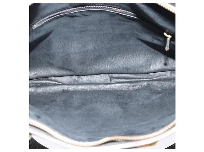 Céline Borsa a mano CELINE in pelle scamosciata grigia e oro Auth BA2092 Marrone D'oro - vista 10