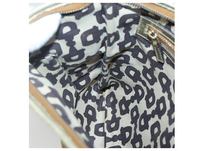 Borsa a Spalla GUCCI GG Canvas Sherry Line Beige Nero 144388 Auth 123961 - vista 20