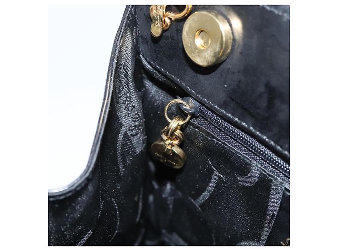 Borsa a mano in pelle Vala 2 vie nera e oro di Salvatore Ferragamo Auth gh079 Nero D'oro - vista 22