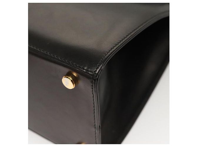 Borsa a mano in pelle Vala 2 vie nera e oro di Salvatore Ferragamo Auth gh079 Nero D'oro - vista 9