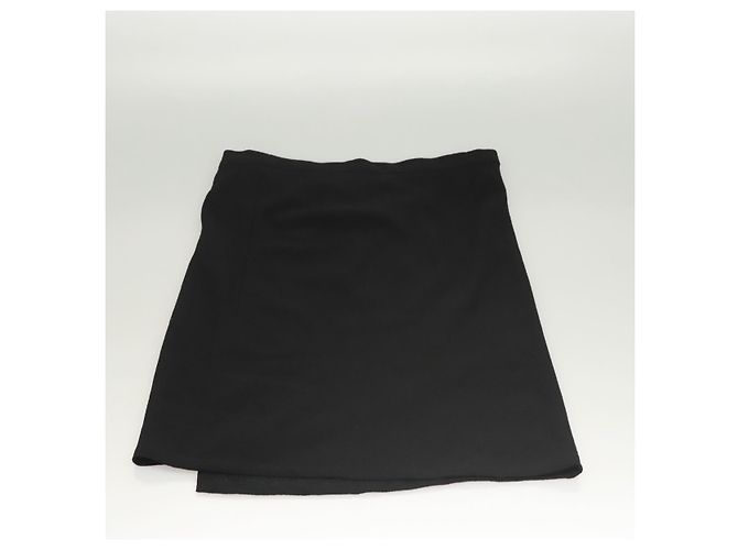 Falda CHANEL de lana negra CC Auth am8344 Negro - vista 3