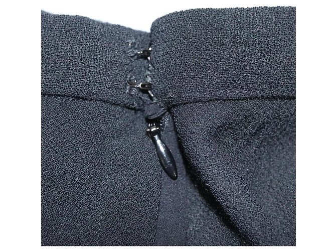 Falda CHANEL de lana negra CC Auth am8344 Negro - vista 8