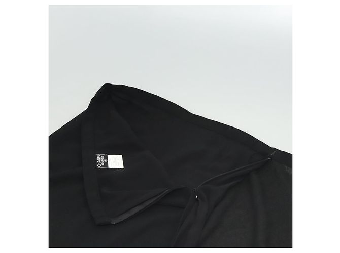 Falda CHANEL de lana negra CC Auth am8344 Negro - vista 9