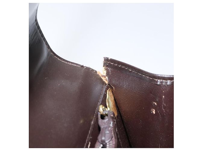 Borsa a Spalla GUCCI in Pelle Marrone Oro Auth 121613 D'oro - vista 11