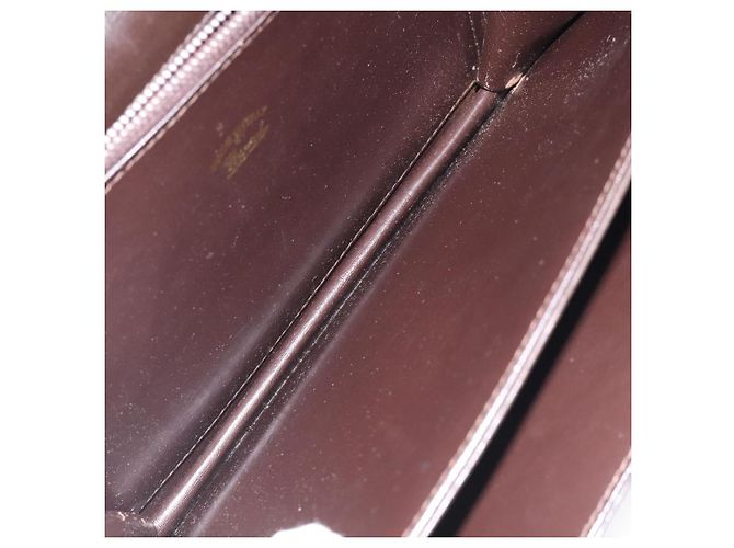Borsa a Spalla GUCCI in Pelle Marrone Oro Auth 121613 D'oro - vista 12