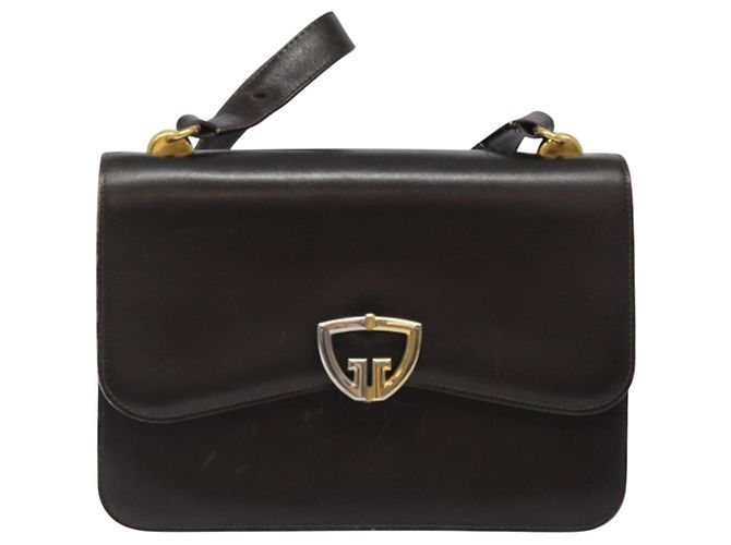 Borsa a Spalla GUCCI in Pelle Marrone Oro Auth 121613 D'oro - vista 13