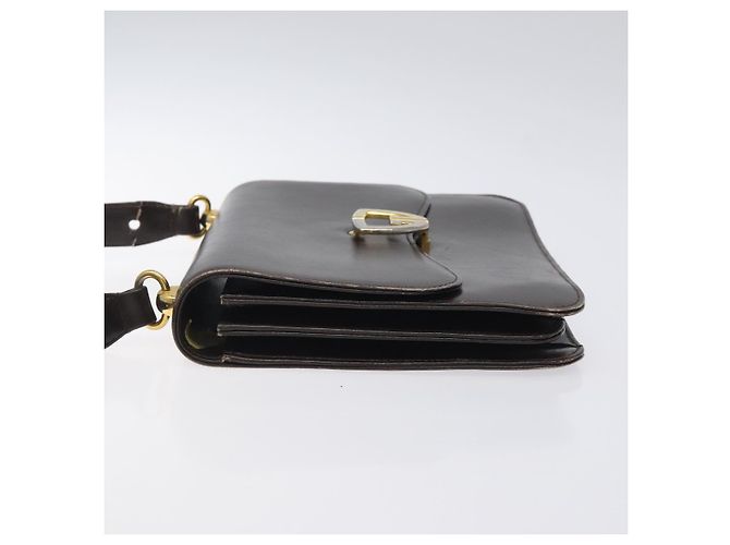 Borsa a Spalla GUCCI in Pelle Marrone Oro Auth 121613 D'oro - vista 4