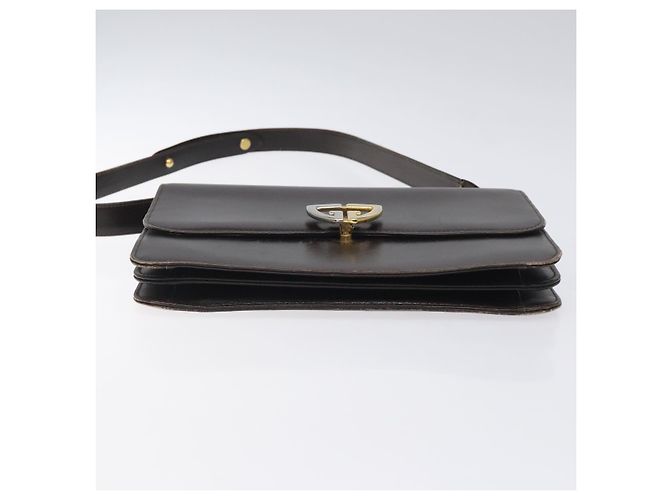 Borsa a Spalla GUCCI in Pelle Marrone Oro Auth 121613 D'oro - vista 5
