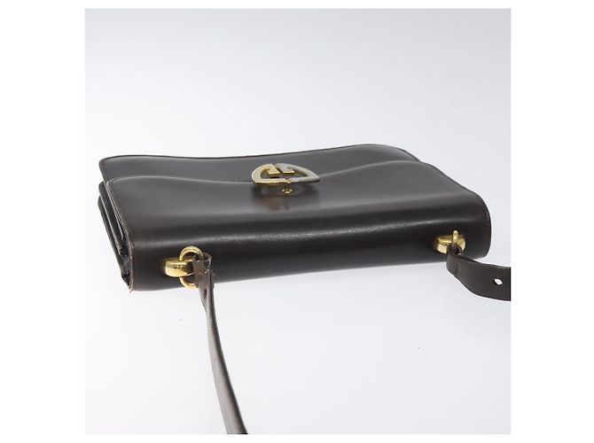 Borsa a Spalla GUCCI in Pelle Marrone Oro Auth 121613 D'oro - vista 6