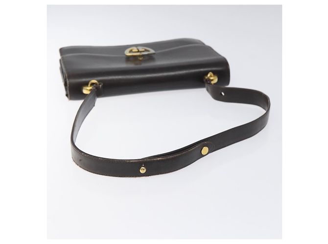Borsa a Spalla GUCCI in Pelle Marrone Oro Auth 121613 D'oro - vista 7