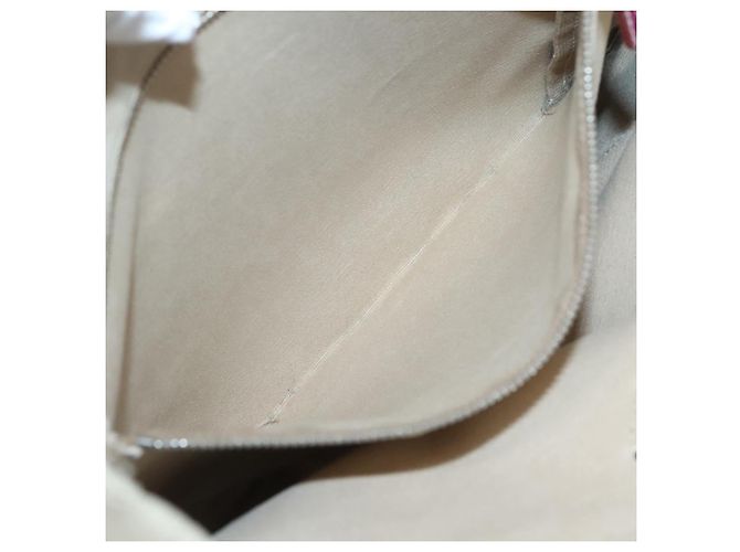 PRADA Borsa a Mano Tela Pelle Beige Viola Argento Auth am8322 Porpora - vista 11